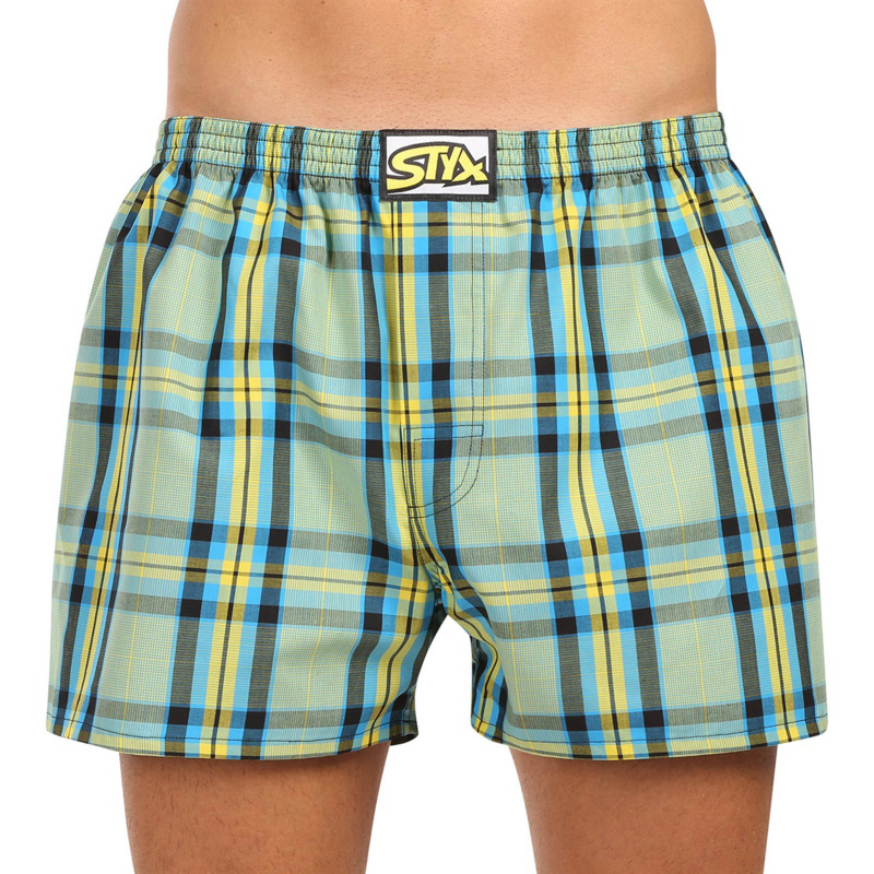 Pánské trenky Styx klasická guma nadrozměr vícebarevné (E1103) 4XL, trenýrky