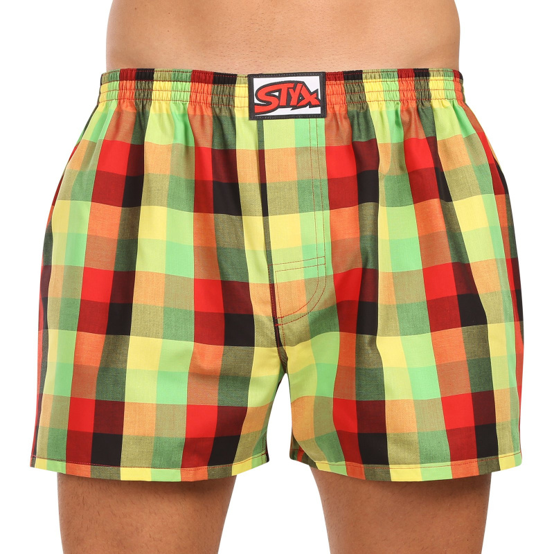 Pánské trenky Styx klasická guma nadrozměr vícebarevné (E1104) 5XL, trenýrky