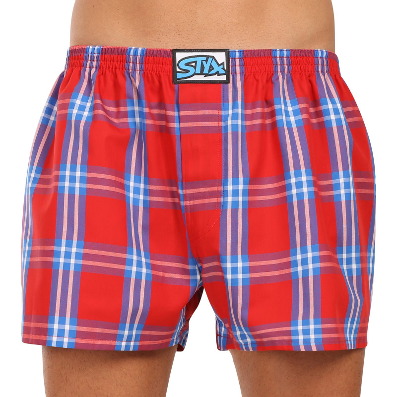 Pánské trenky Styx klasická guma nadrozměr vícebarevné (E1108) 4XL, trenýrky