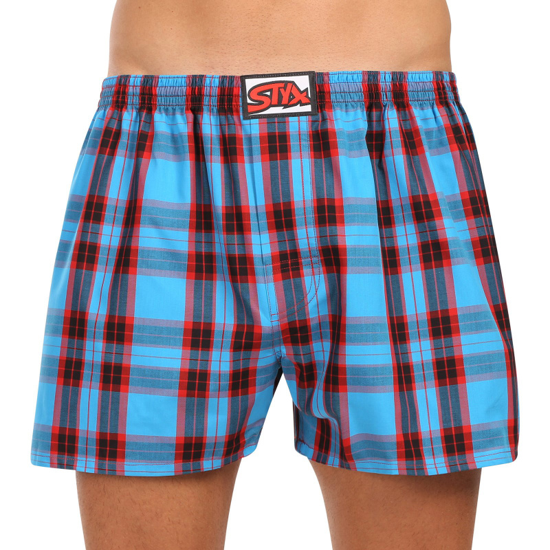 Pánské trenky Styx klasická guma nadrozměr vícebarevné (E1110) 5XL, trenýrky