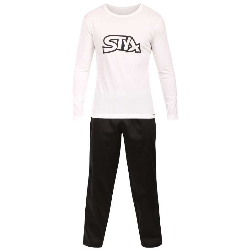 Pánské pyžamo Styx černobílé (PDP1061) L