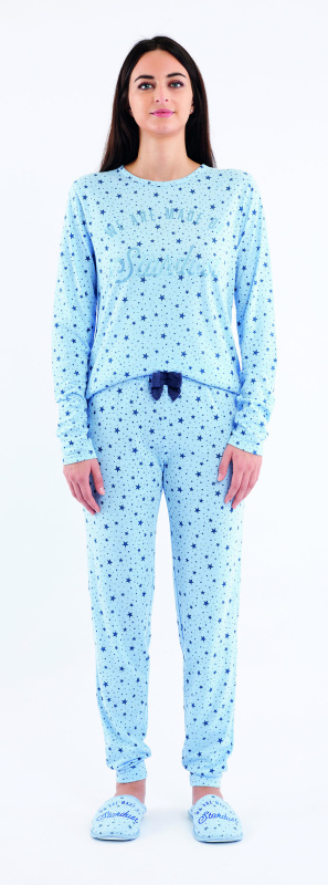 Dámské pyžamo Sorbetto Denisa modré (Denisa-lightblue) XL