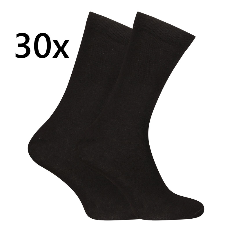 30PACK ponožky Nedeto vysoké bambusové černé (30PBV01) XL