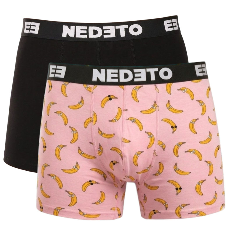 2PACK pánské boxerky Nedeto vícebarevné (2NBV10) 4XL, trenky / trenýrky