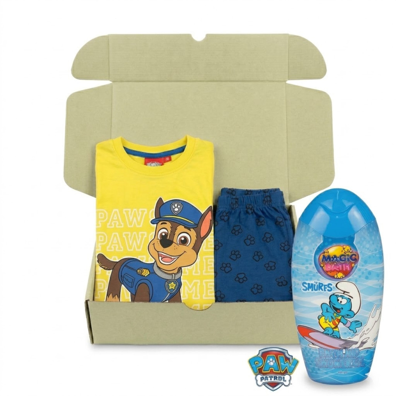 Chlapecká dárková sada pyžamo Paw Patrol a sprchový gel Šmoulové (2TAKJT3) 98/104