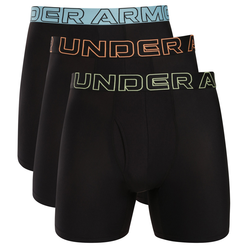 Poškozený obal - 3PACK pánské boxerky Under Armour černé (1383878 003) M, trenky / trenýrky