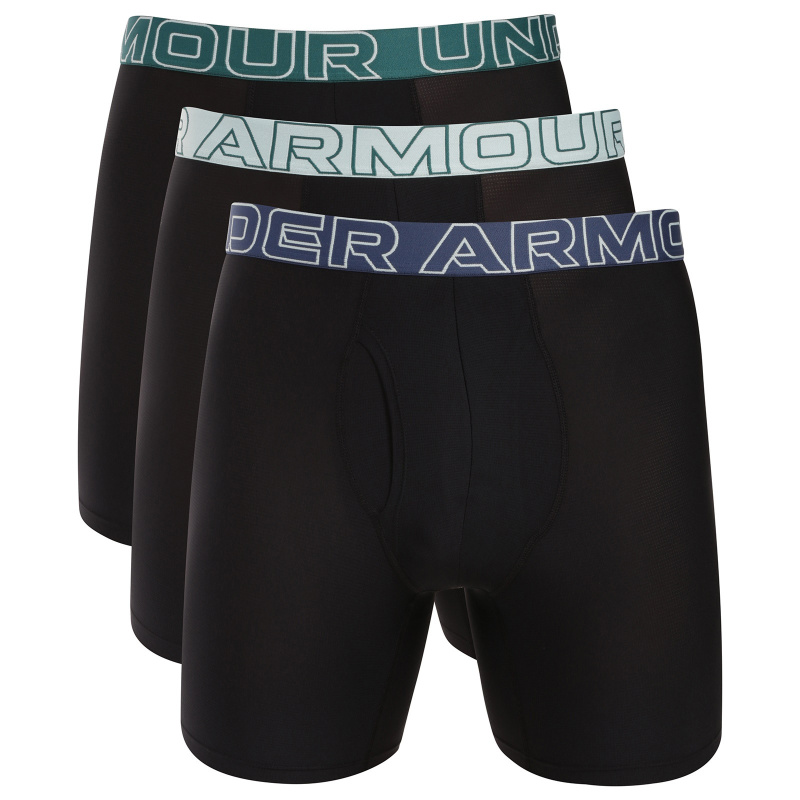 Poškozený obal - 3PACK pánské boxerky Under Armour černé (1383884 006) M, trenky / trenýrky