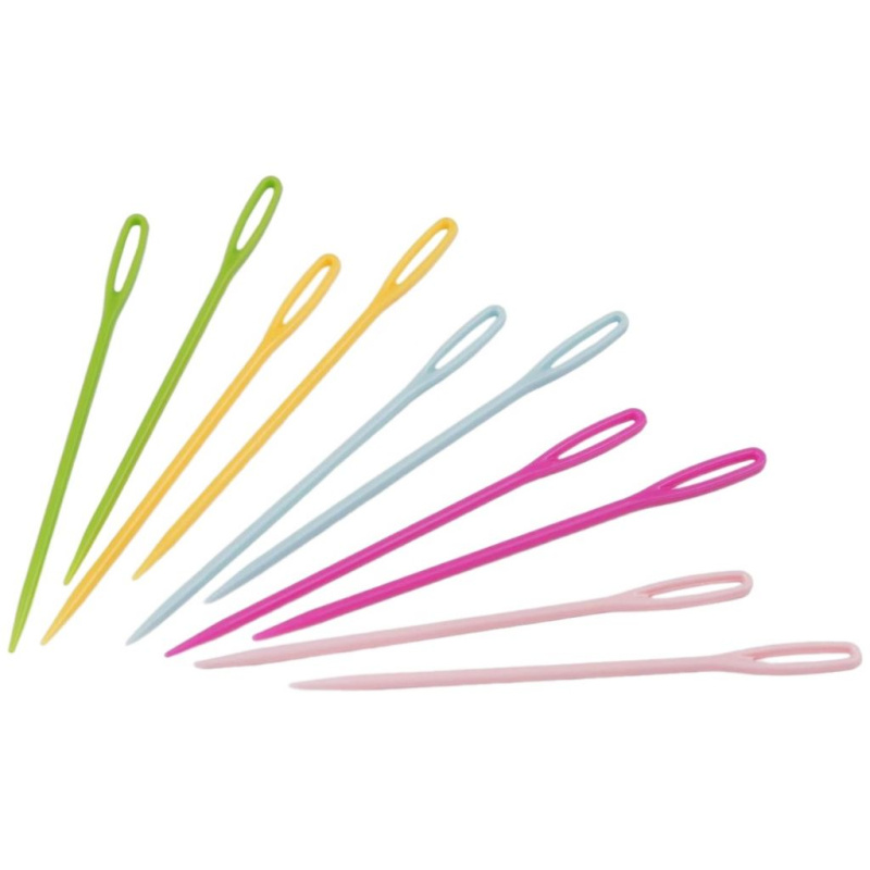 Plastová jehla s velkým okem sada 7,3cm (10ks)