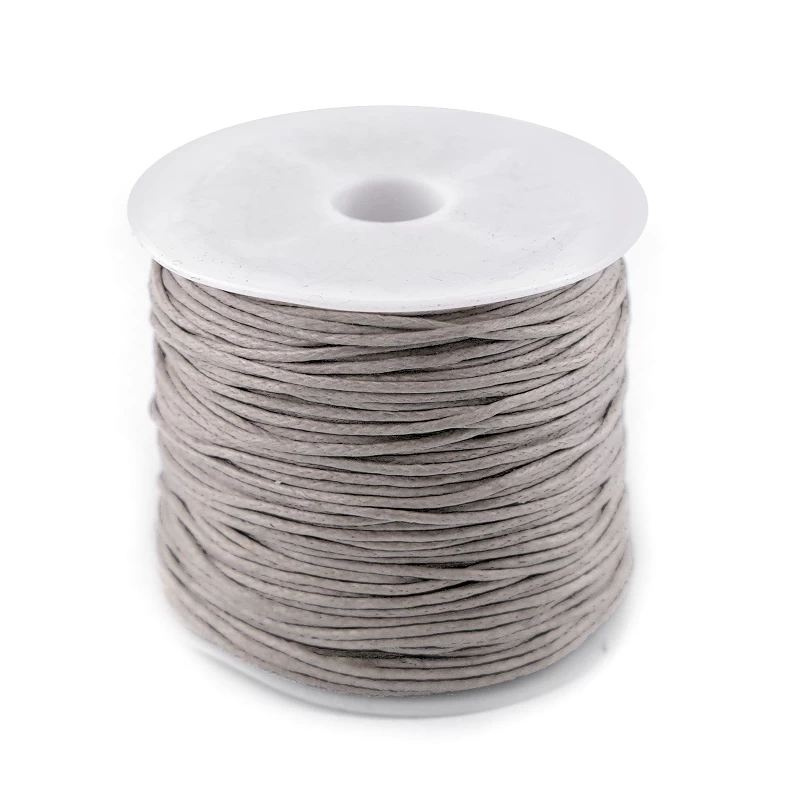 Voskovaná bavlněná šňůrka světle šedá (25m)