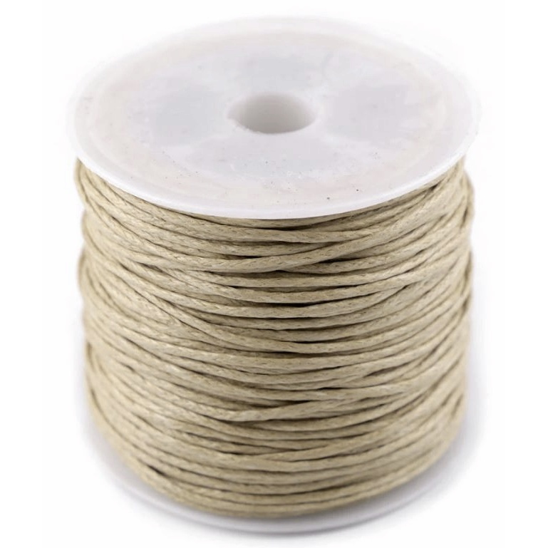 Voskovaná bavlněná šňůrka tmavě režná (25m)