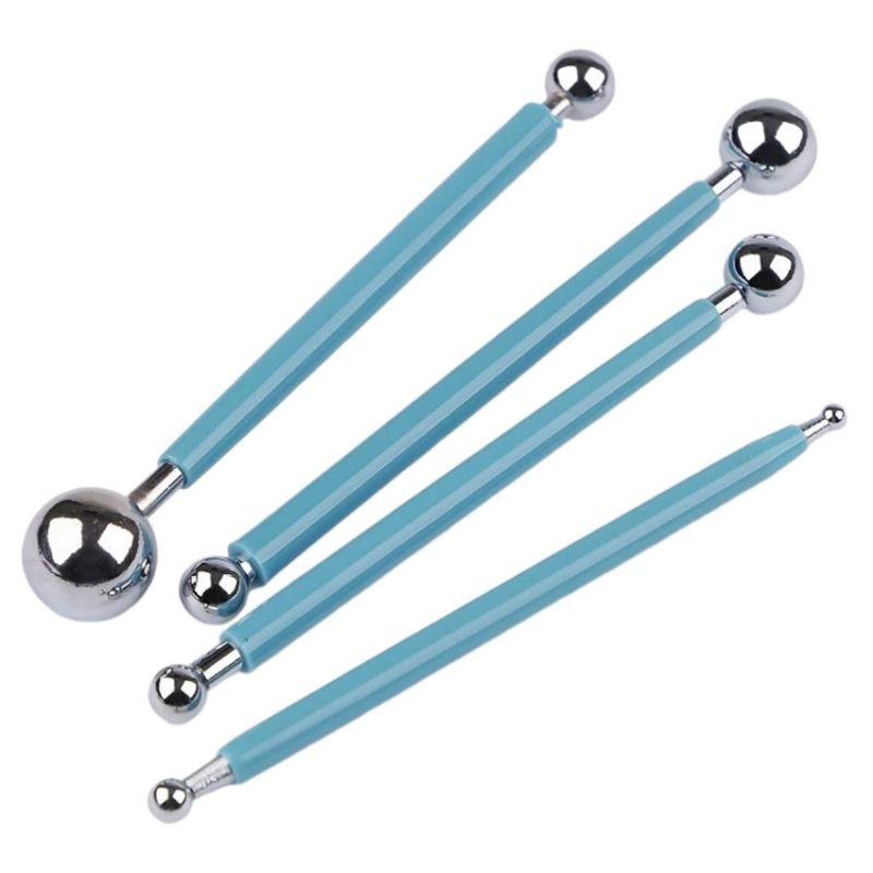 Nástroje na embosing s kulatou špičkou 0,4 až 1,7cm (4ks)