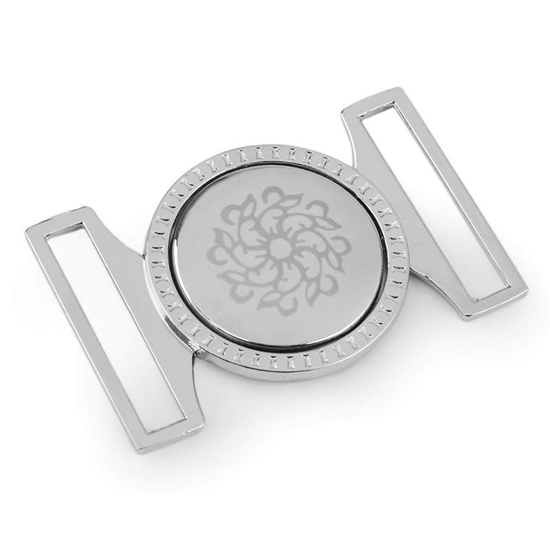 Stoklasa Zapínání kovové, spona 890751/1 nikl, stříbrná průvlek 30mm, rozměr 35 x 55 mm