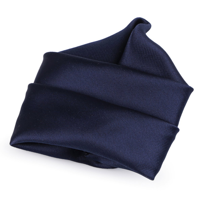 Kapesníček do saka saténový 900009/5 tmavě modrý, jemně lesklý