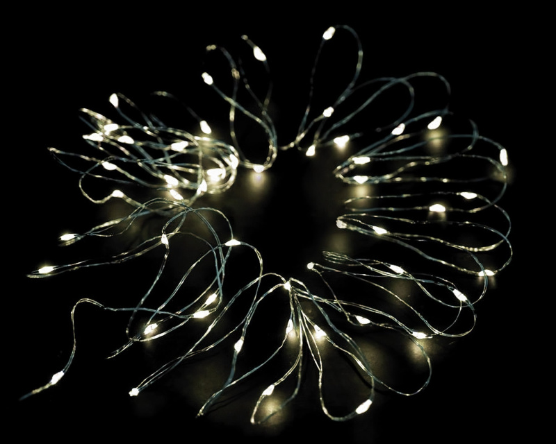 LED osvětlení na baterie / / světelný řetěz 790416 5m/50LED/3xAA bílá teplá