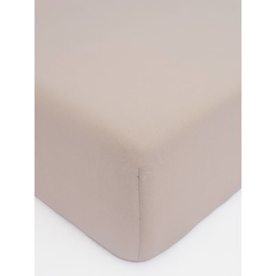 MKLuzkoviny.cz Jersey prostěradlo Classic 90 × 200 cm - cappuccino
