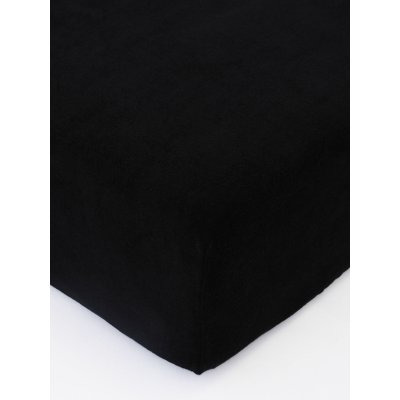 MKLuzkoviny.cz Froté prostěradlo 90 × 200 cm - černá