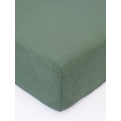 MKLuzkoviny.cz Froté prostěradlo 200 × 200 cm - olivová