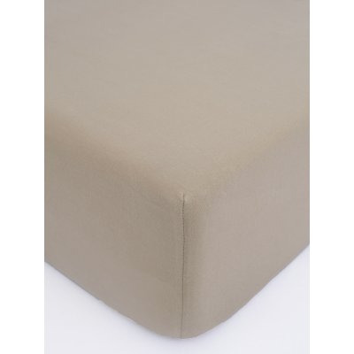 MKLuzkoviny.cz Jersey prostěradlo Classic 120 x 200 cm – šedohnědá