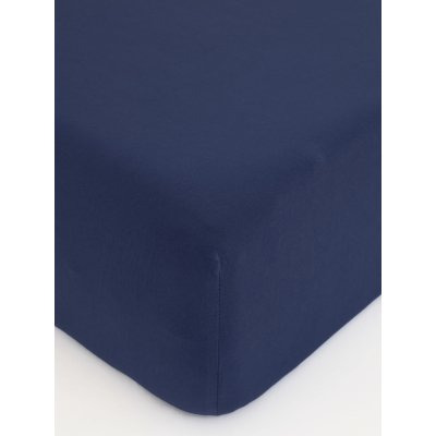 MKLuzkoviny.cz Jersey prostěradlo Classic 120 x 200 cm – tmavě modrá