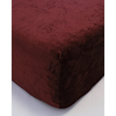MKLuzkoviny.cz Prostěradlo mikroplyš Deluxe 140 × 200 cm - granátově červená