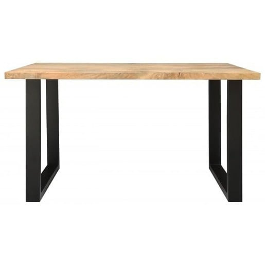Jídelní stůl s kovovými nohami 120x90 cm z masivu mango TM-120