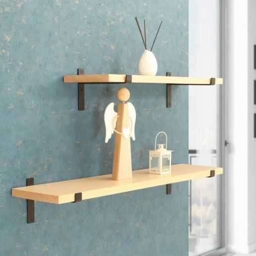 Police na zeď s konzolí Lara 75 cm mango LARA-MAN 75