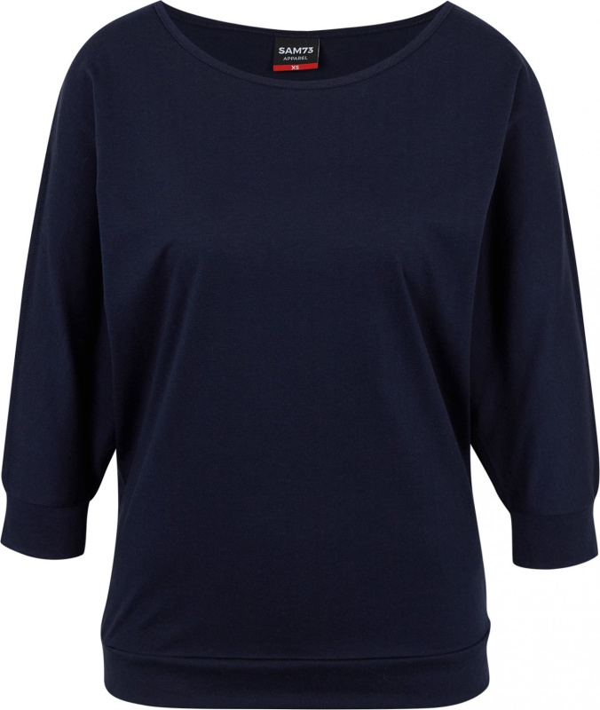 Dámské triko s 3/4 rukávem SAM 73 Vivian modré Velikost: XS