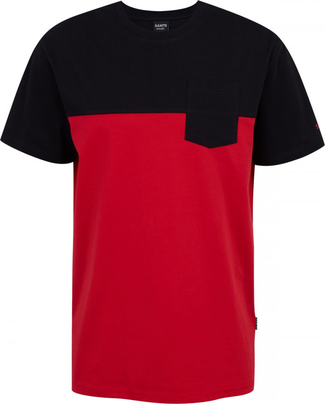 Pánské bavlněné triko SAM 73 Iriu červené Velikost: 2XL