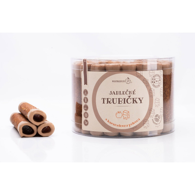 Jablečné trubičky s karamelovou polevou váha 420g