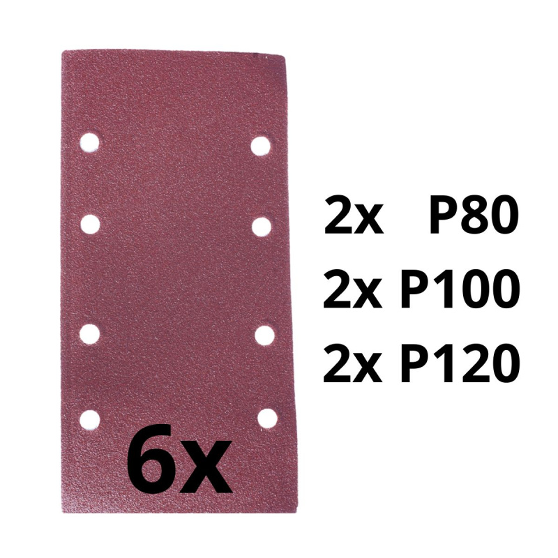 Brusný papír sada - 2x P80, 2x P100, 2x P120 pro AE3V22DN