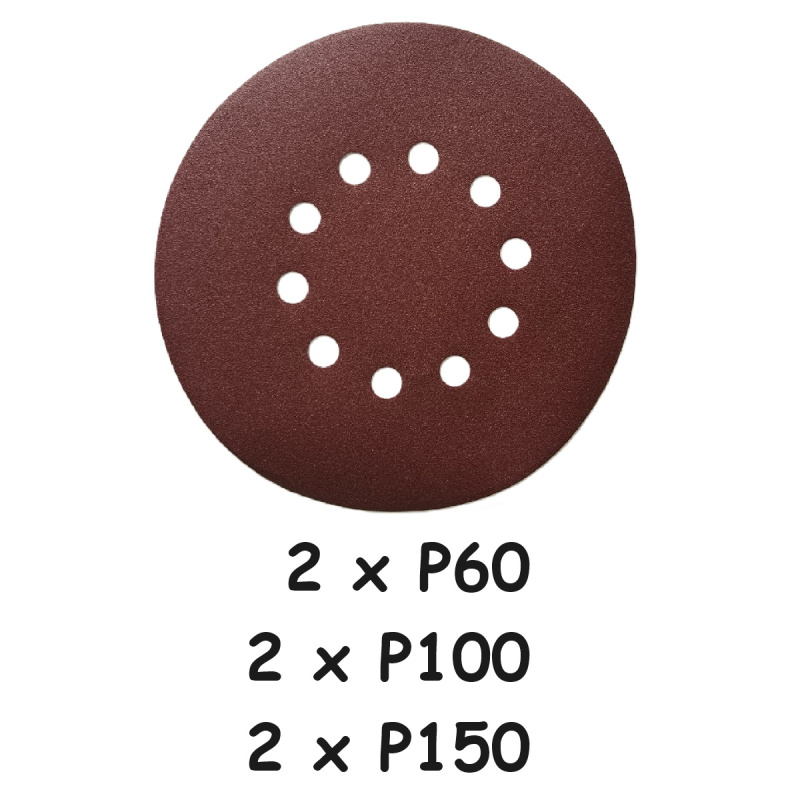 Sada brusných papírů – 2x P60, 2x P100, 2x P150 pro AE3S88