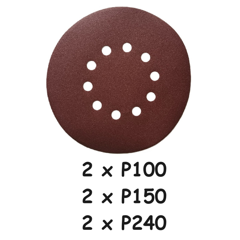 Sada brusných papírů – 2x P100, 2x P150, 2x P240 pro AE3S88