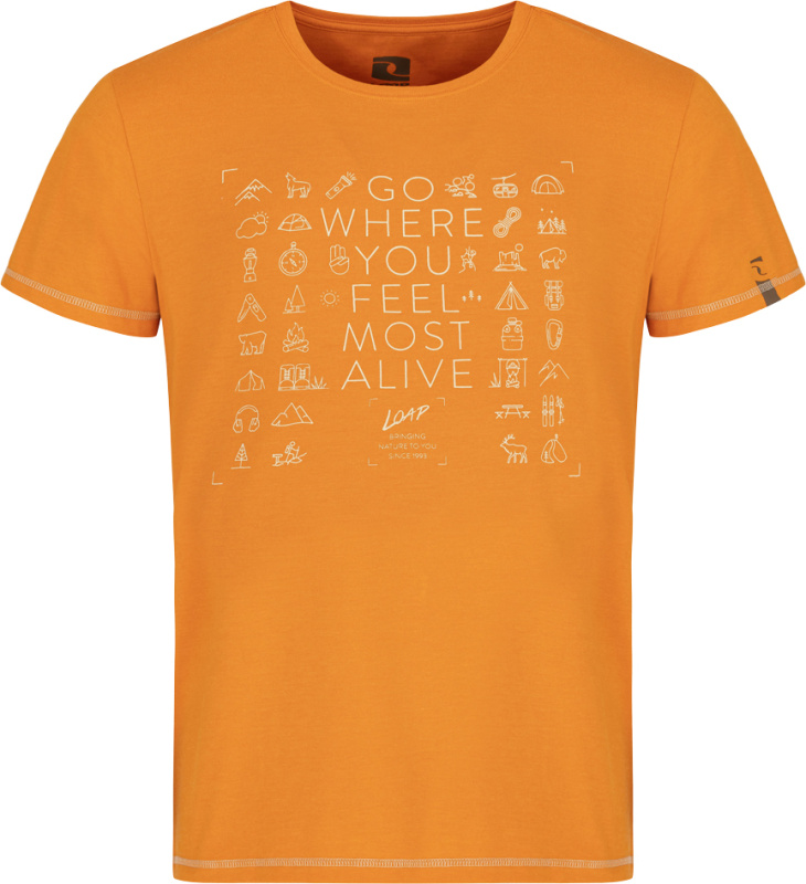 Pánské bavlněné triko LOAP Alexus žluté Velikost: M