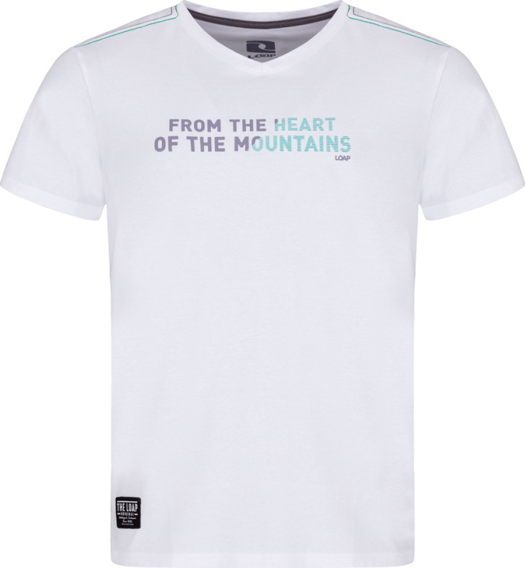 Pánské bavlněné triko LOAP Alpron bílé Velikost: M