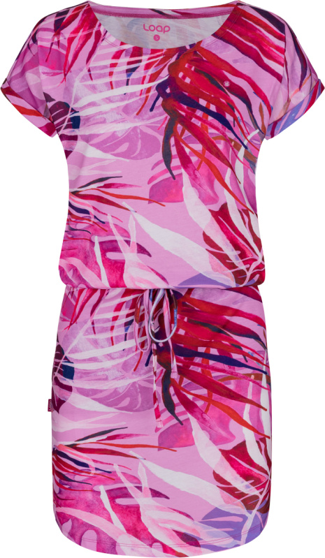 Dámské šaty LOAP Anuma Růžová/Mix Velikost: M