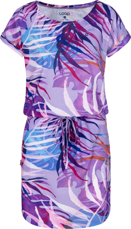 Dámské šaty LOAP Anuma Tmavě modrá/Mix Velikost: M