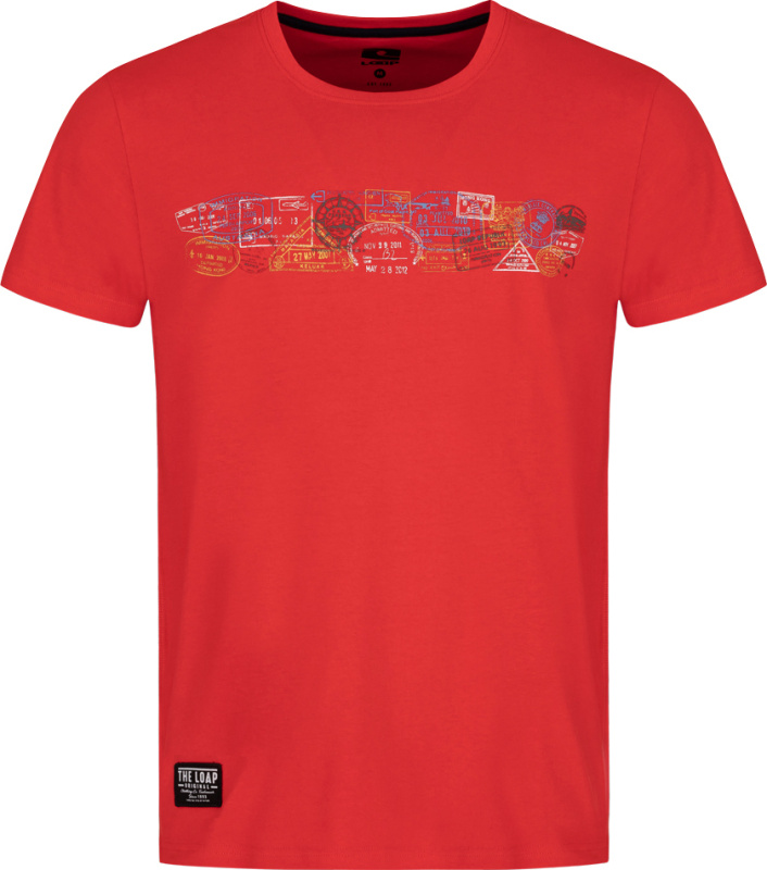 Pánské bavlněné triko LOAP Bolton červená Velikost: S