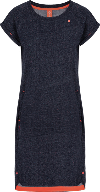 Dámské šaty LOAP Edgy Tmavě modrá/Růžová Velikost: XS