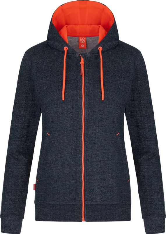 Dámská mikina LOAP Edita Tmavě modrá/Růžová Velikost: S