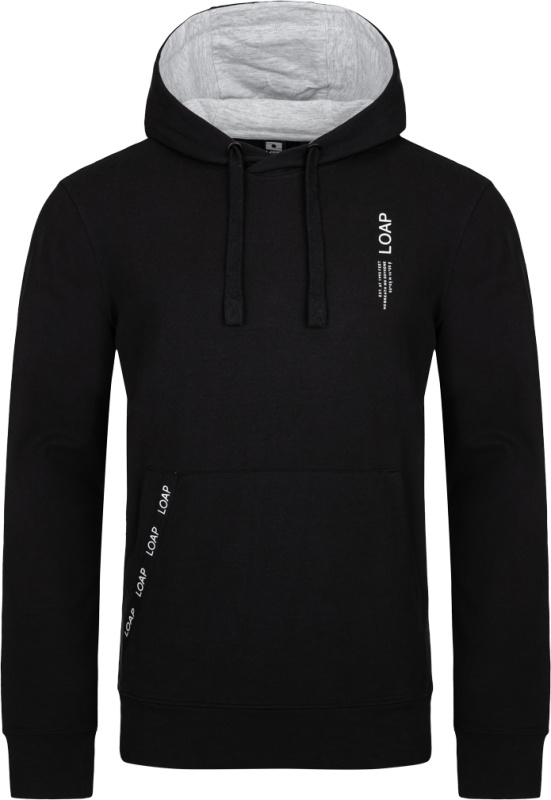 Pánská bavlněná mikina LOAP Ewonul černá Velikost: XL