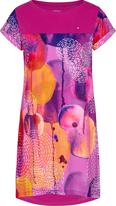 Dámské šaty LOAP Annabelle Růžová/Mix Velikost: XS