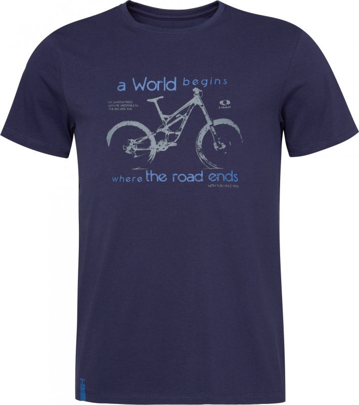 Pánské bavlněné tričko LOAP Alpeg modré Velikost: S