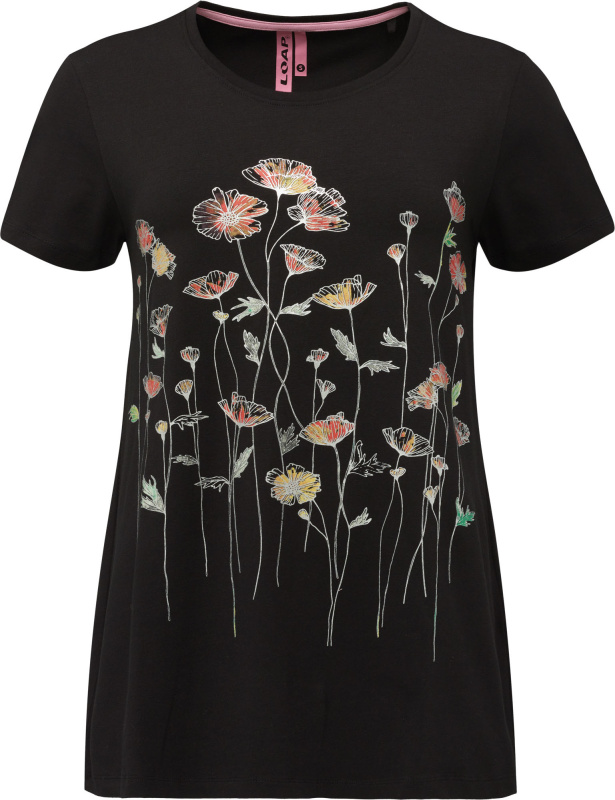 Dámské bavlněné tričko LOAP Abonie černé Velikost: S
