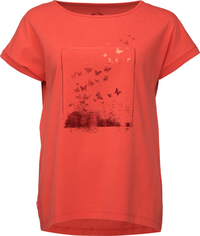 Dámské bavlněné triko LOAP Bazala červené Velikost: L