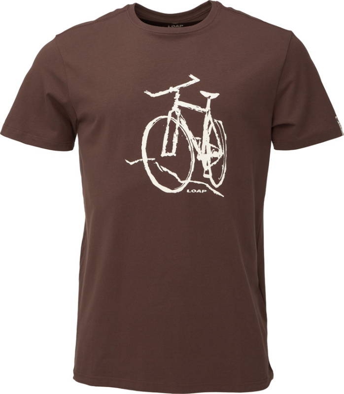 Pánské bavlněné triko LOAP Alfonz hnědé Velikost: M