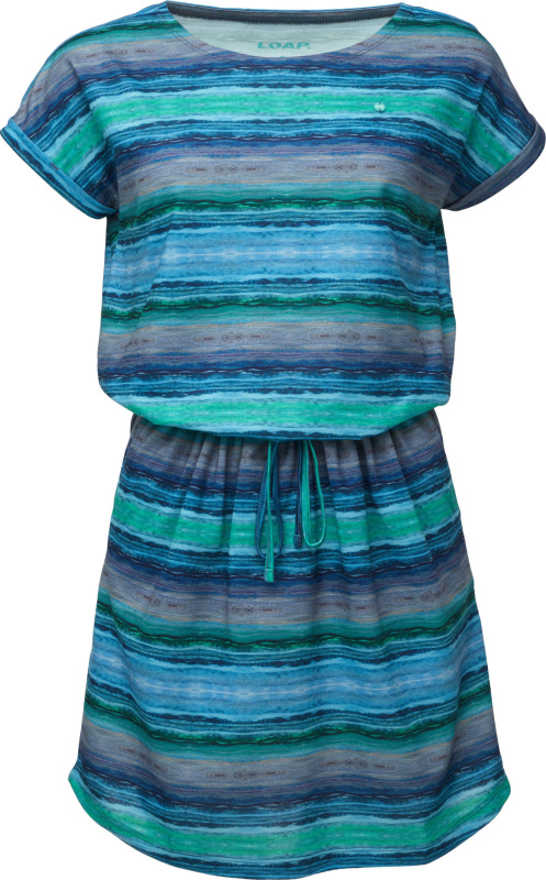 Dámské letní šaty LOAP Anica modré/zelené Velikost: M