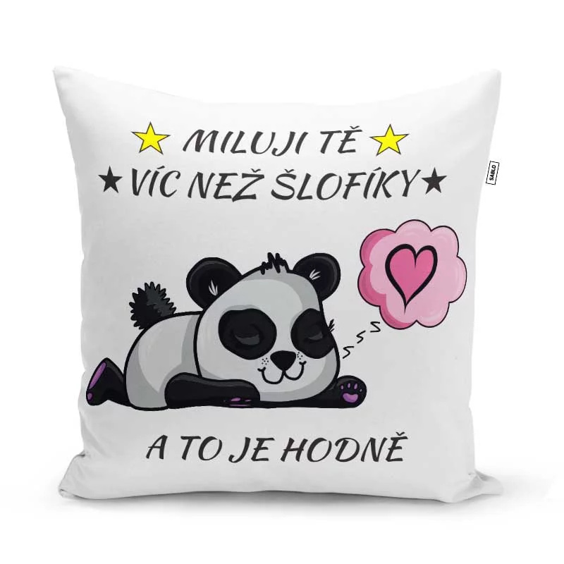 Sablio Polštář Miluji tě víc než šlofíky: 40x40 cm