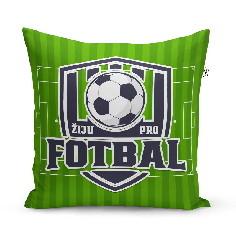 Sablio Polštář Žiju pro fotbal: 40x40 cm