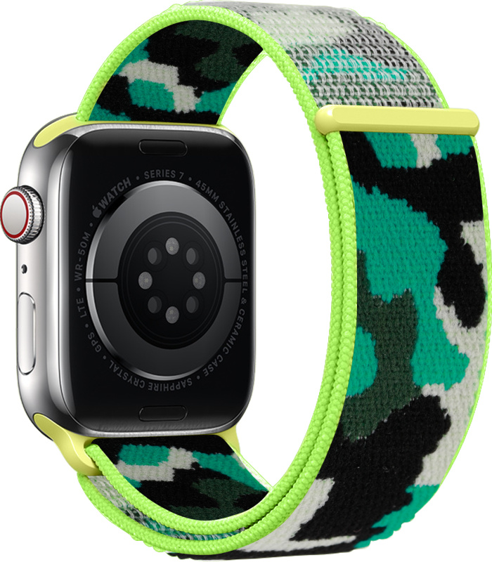 Nylonový řemínek kamufláž pro Apple Watch 38/40/41/42(S10)mm Barevná varianta: Světle-zelená kamufláž