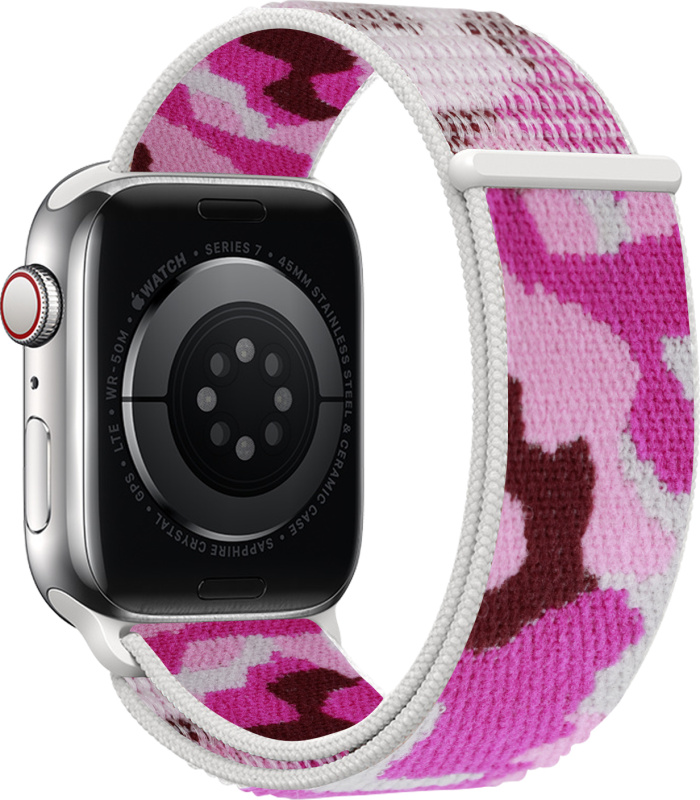 Nylonový řemínek kamufláž pro Apple Watch 42/44/45/46/49mm Barevná varianta: Fialová kamufláž